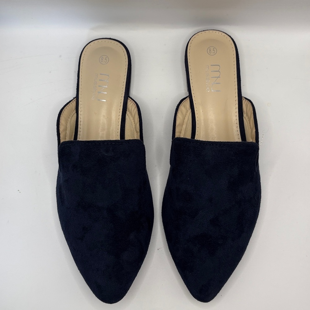 MUSSHOE Women’s Pointed Toe Suede Mules size 8.5 - Picture 4 of 8